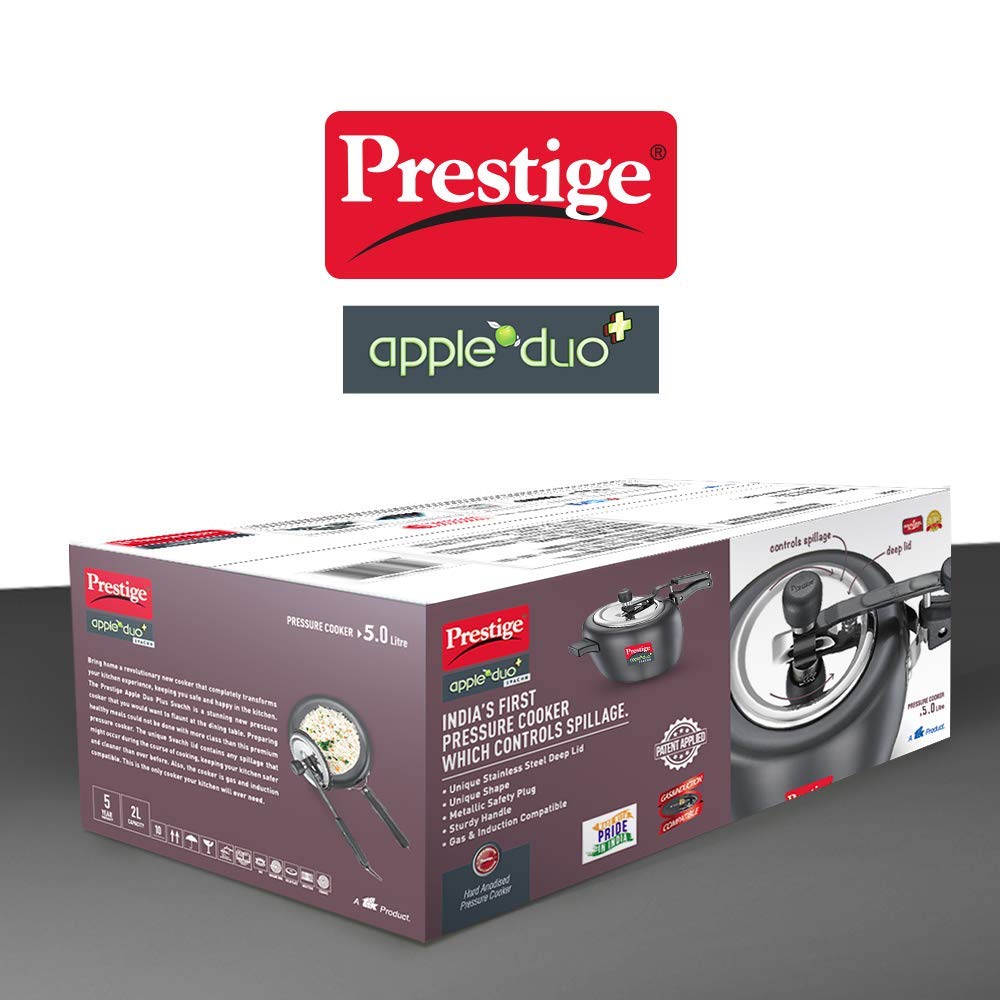 Prestige Svachh Apple Duo Plus Hard Anodized Pressure Cooker - 20263 - 15