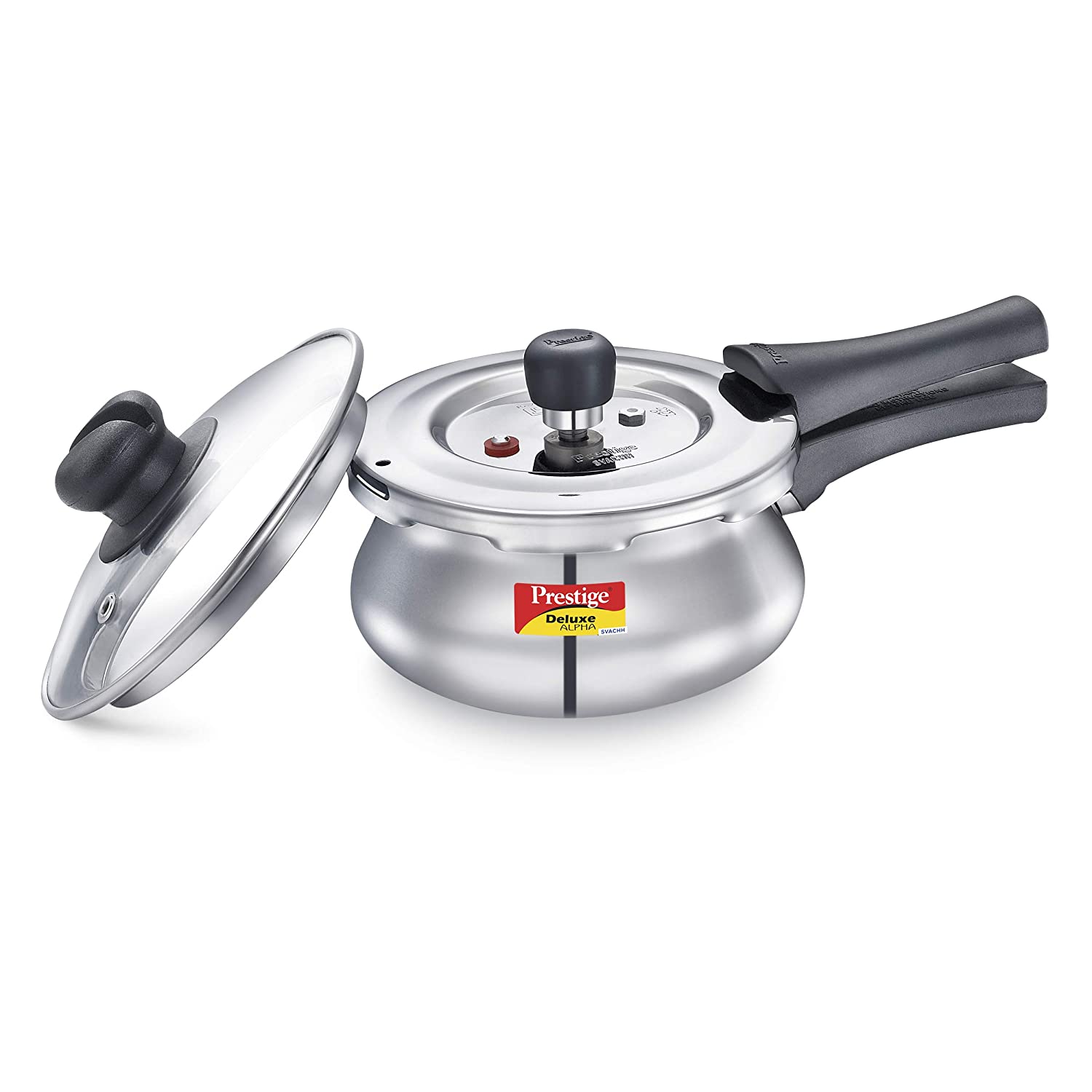 Prestige Deluxe Alpha Svachh Stainless Steel Pressure Cooker Handi