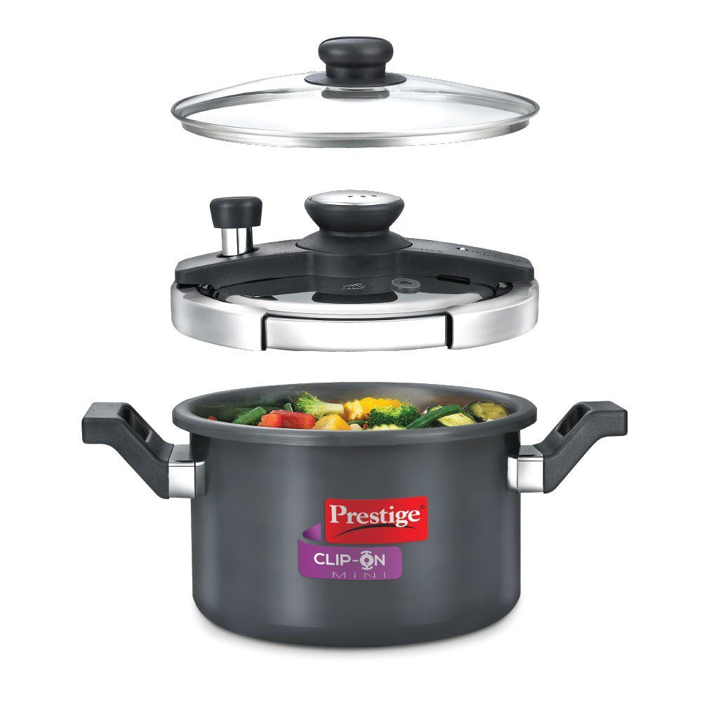 Prestige Clip-on Mini Hard Anodised Aluminium Pressure Cookers