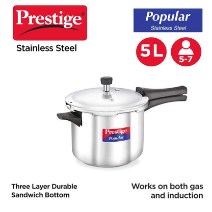 Prestige Popular Stainless Steel Pressure Cooker - 11