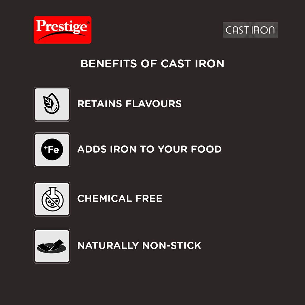 Prestige Cast Iron 20 cm Fry Pan - 30558 - 5