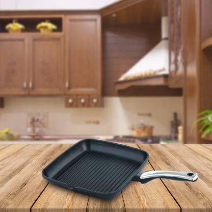 Prestige Die Cast Plus Square Grill Pan Black