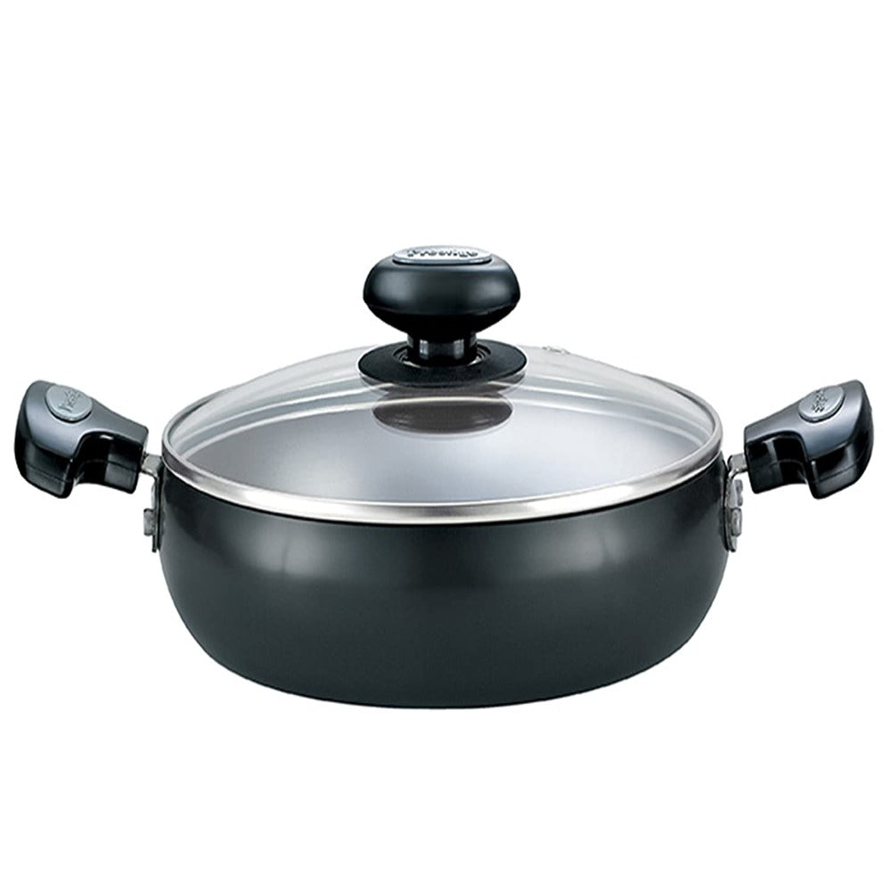 Prestige Hard Anodised Plus Saute Pan with Glass Lid - 5