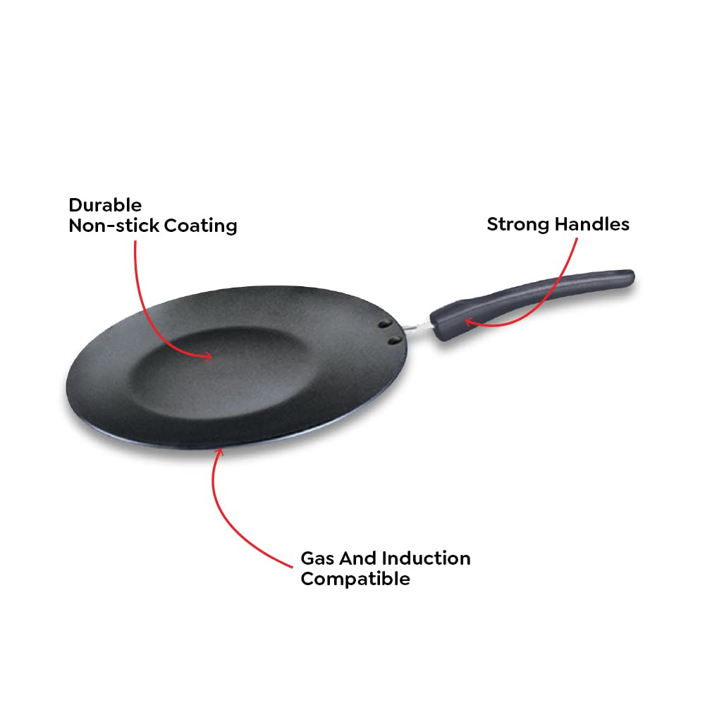 Prestige Omega Deluxe Aluminium Non-stick Coating Concave Tawa - 5