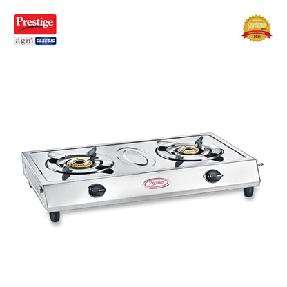 Prestige Agni Classic 2 Burners Manual Stainless Steel Gas Stove - 6