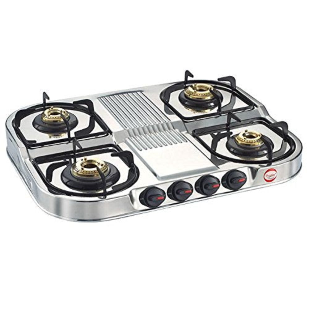 Prestige Stainless Steel DGS 04 Royale 4 Burner Gas Table - 40257 - 2