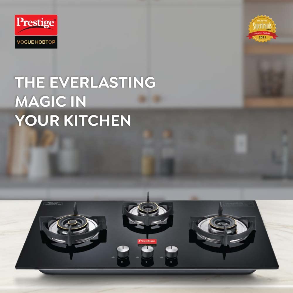 Prestige Vogue 3 Burner Hob Top - 2