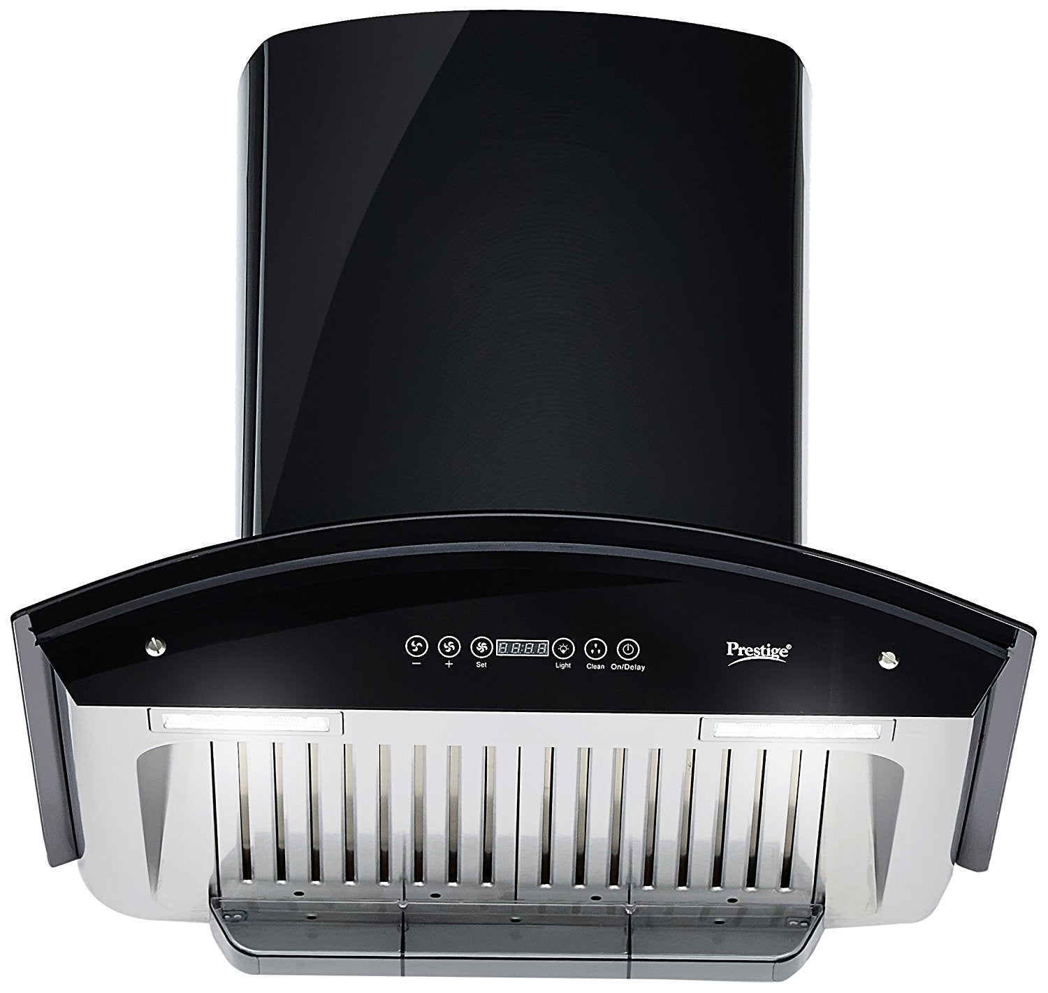 Prestige 60cm 850 m3/hr Auto Clean Chimney (Auto Clean 600 CB, 2 Baffle Filters, Touch Control, Black)