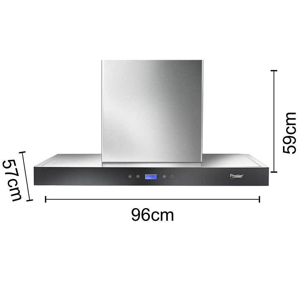 प्रेस्टीज AKH 900 SB - टर्बो ऑटो क्लीन किचन हुड चिमनी | 1000 m3/घंटा | चाँदी