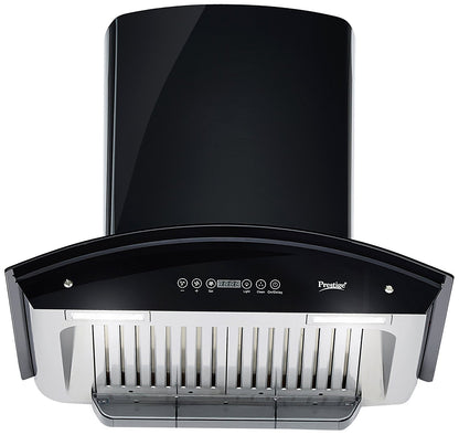 Prestige 60cm 1000 m3/hr Chimney (Auto Clean 600CB-Plus, 2 Baffle Filters, Touch Control, Black)