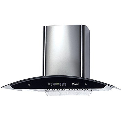 Prestige AKH 900 CB Plus Turbo Series Kitchen Hood Chimney with 2 Baffle Filters | 1000 m3/hr | Black