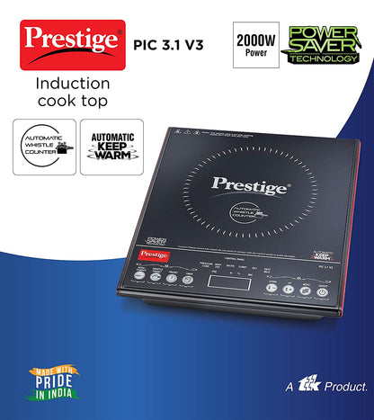 Prestige PIC 3.1 V3 2000-Watt Induction Cooktop with Touch Panel