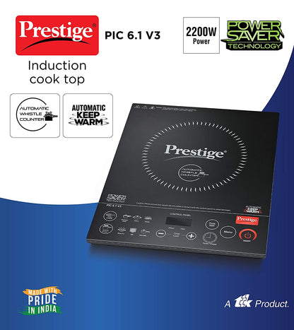 प्रेस्टीज PIC 6.1 V3 2200 वॉट इंडक्शन कुकटॉप टच पैनल के साथ (काला)