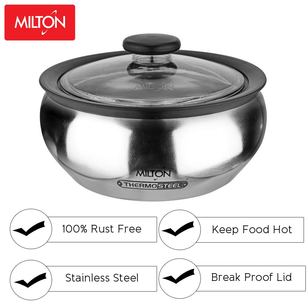 Milton Clearsteel Casserole, 1.5 litres