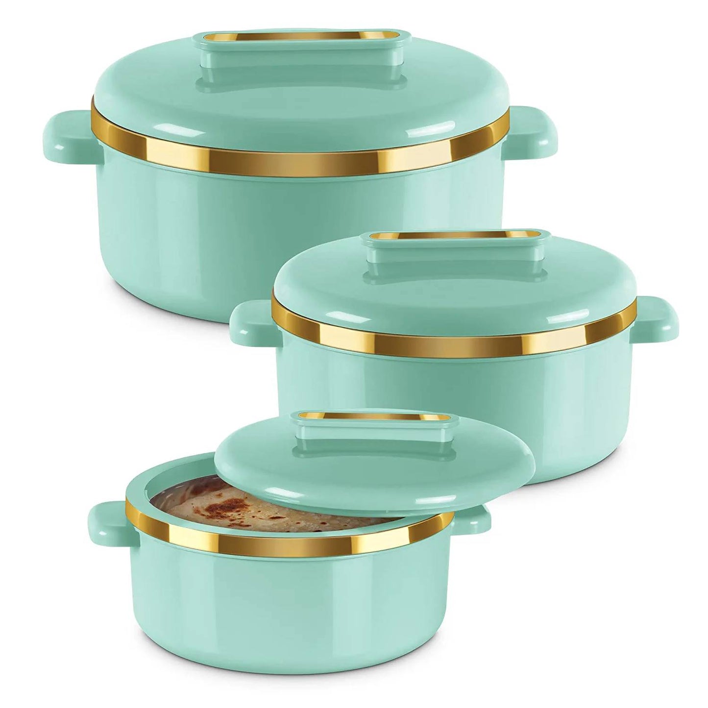 Milton Curve Regular Insulated Casserole Set | Set of 3 Pcs