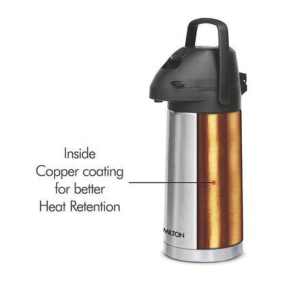 Milton Pinnacle Thermosteel 24 Hours Hot or Cold Dispenser - Silver- 7