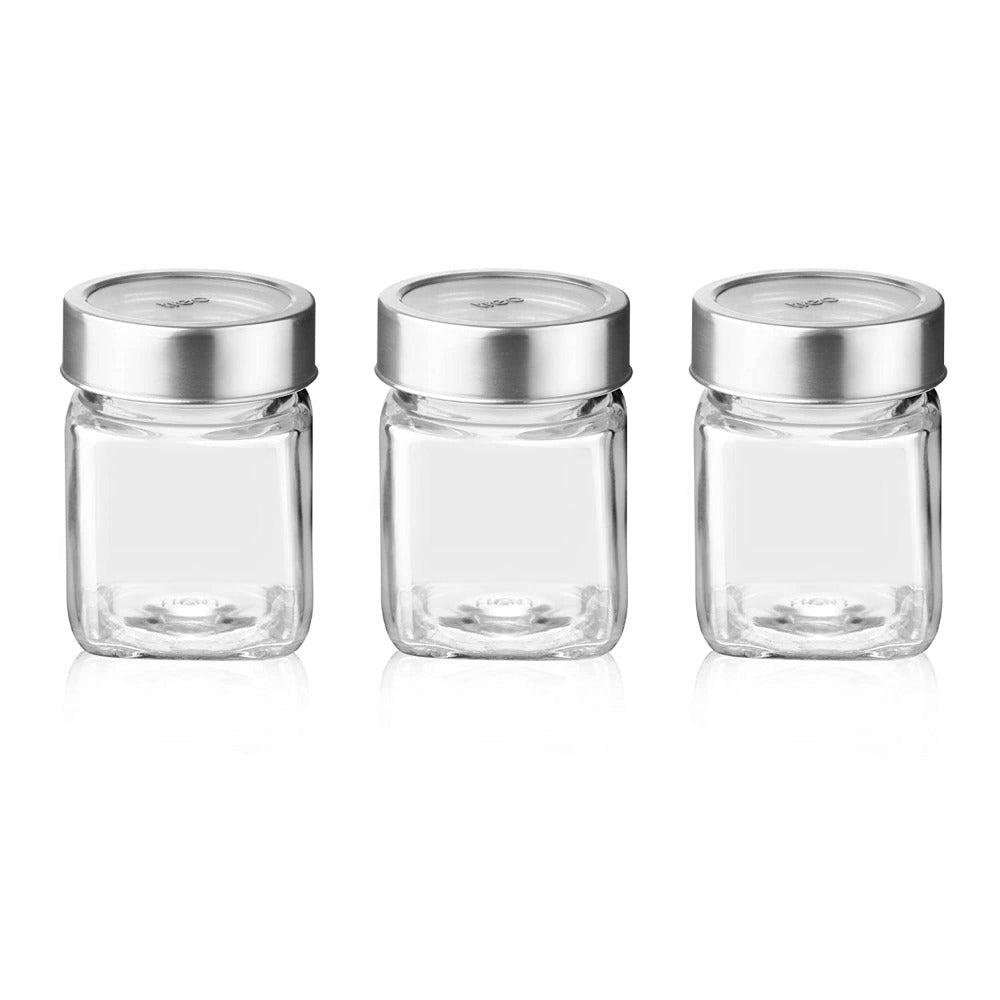 Treo Cube 180 ML Glass Storage Jar with Steel Lid - 2