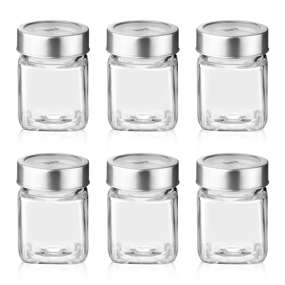 Treo Cube 180 ML Glass Storage Jar with Steel Lid - 4