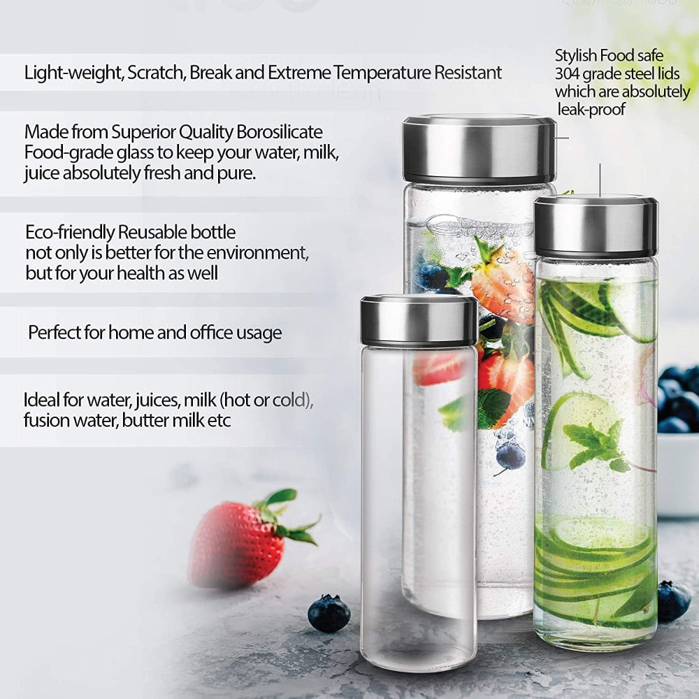 Treo Borosilicate Crysta Glass Bottle - 7