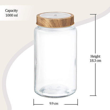 Treo Woody Radius Storage Glass Jar - 10