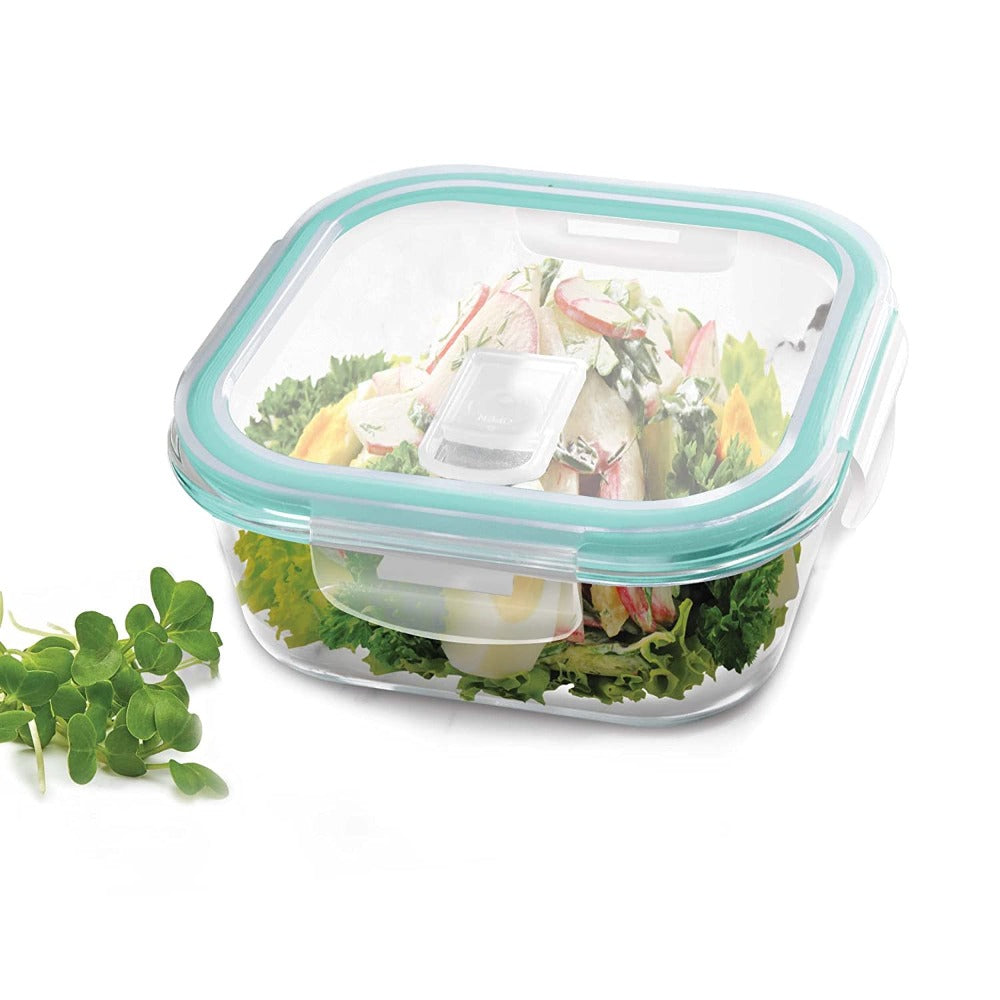 Treo High Borosilicate Clip Fresh Square Container - 1200 ml - 11