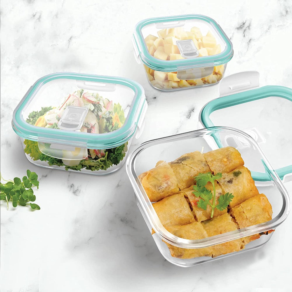 Treo High Borosilicate Clip Fresh Square Container - 1