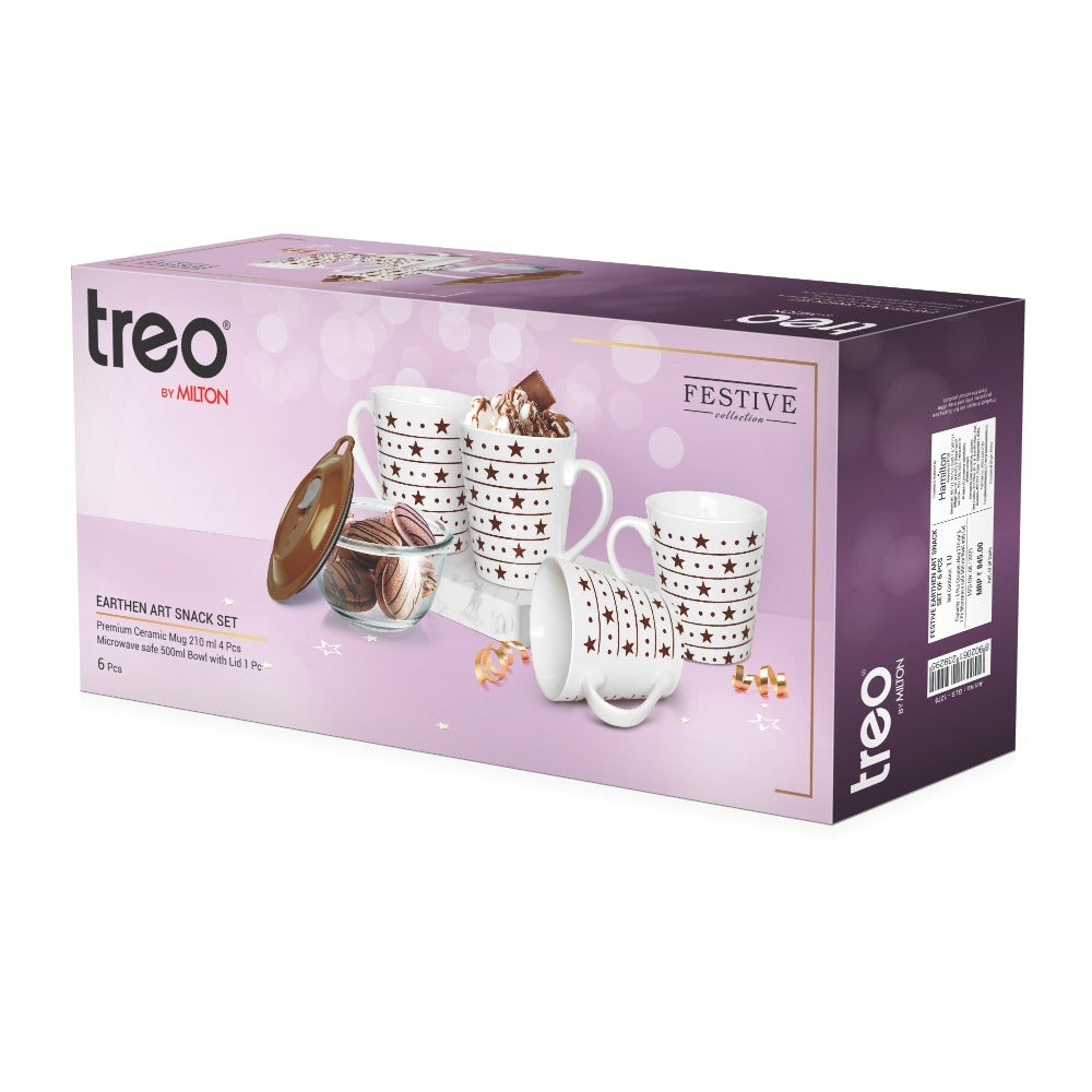 Treo Festive Earthen Art Snack Set - 3