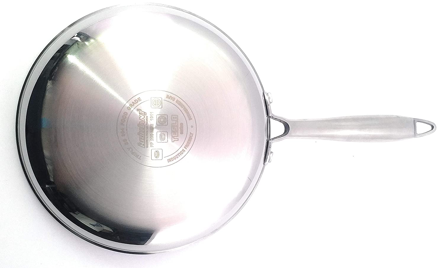 Brilliant SS Triply NSE Tesla Fry Pan 24cm