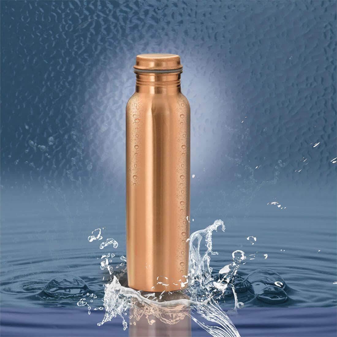 Shri and Sam Stainless Steel Tamram Water Bottle, Copper