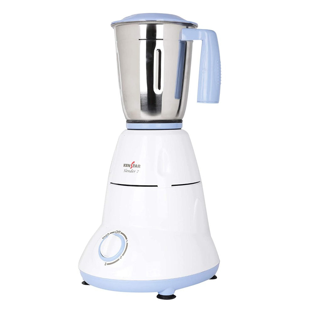 Kenstar Slender-7 750-Watt Mixer Grinder | White & Blue-3