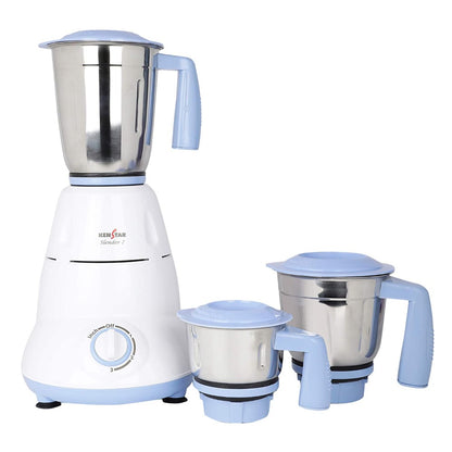 Kenstar Slender-7 750-Watt Mixer Grinder | White & Blue-1