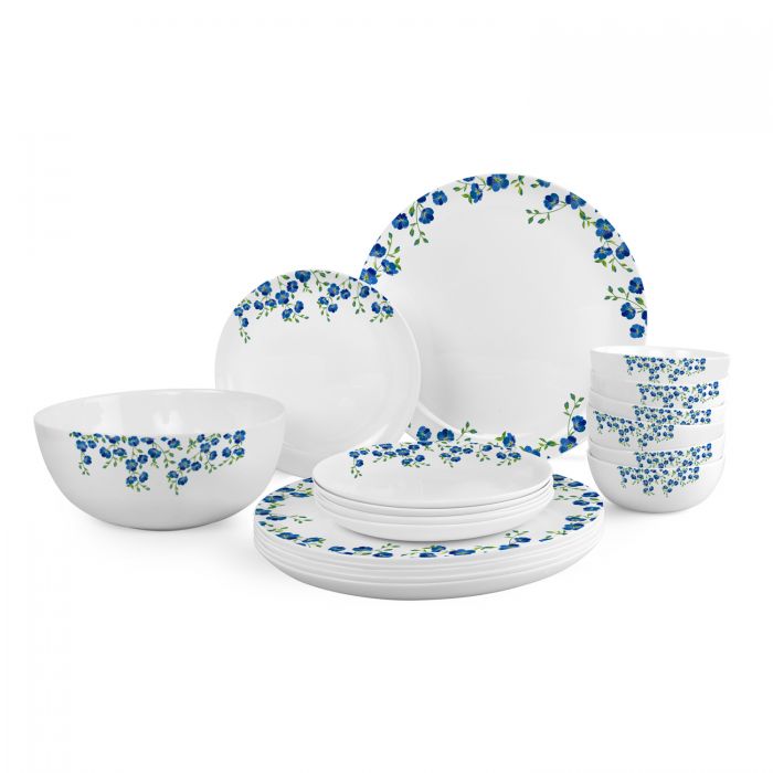 Cello Opalware Royale Blooming Garden Dinner Set - 19 Pcs - 1 