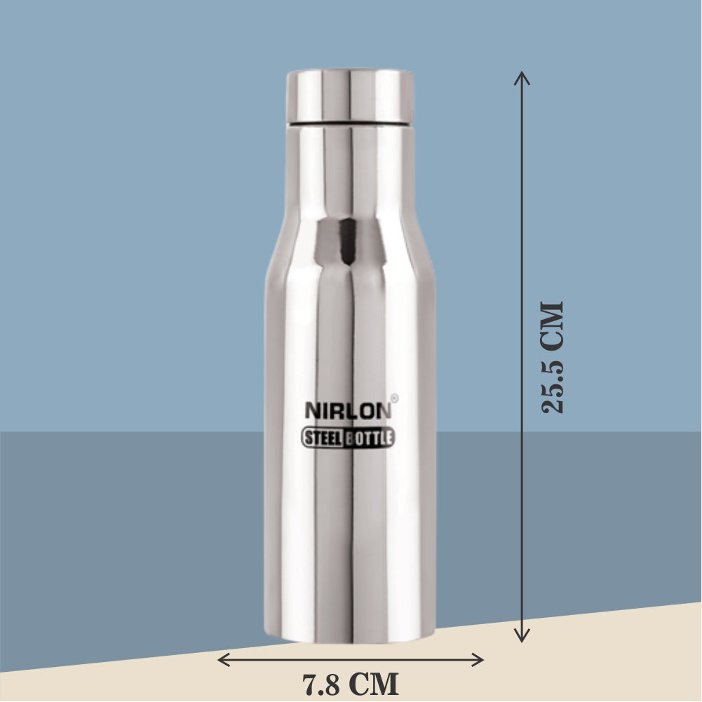 NIRLON STAINLESS STEEL BOTTLE- TULIP 1000 ML - (MIRROR FINISH) from www.rasoishop.com