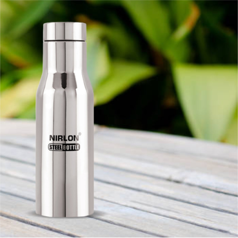 NIRLON STAINLESS STEEL BOTTLE- TULIP 1000 ML - (MIRROR FINISH) from www.rasoishop.com