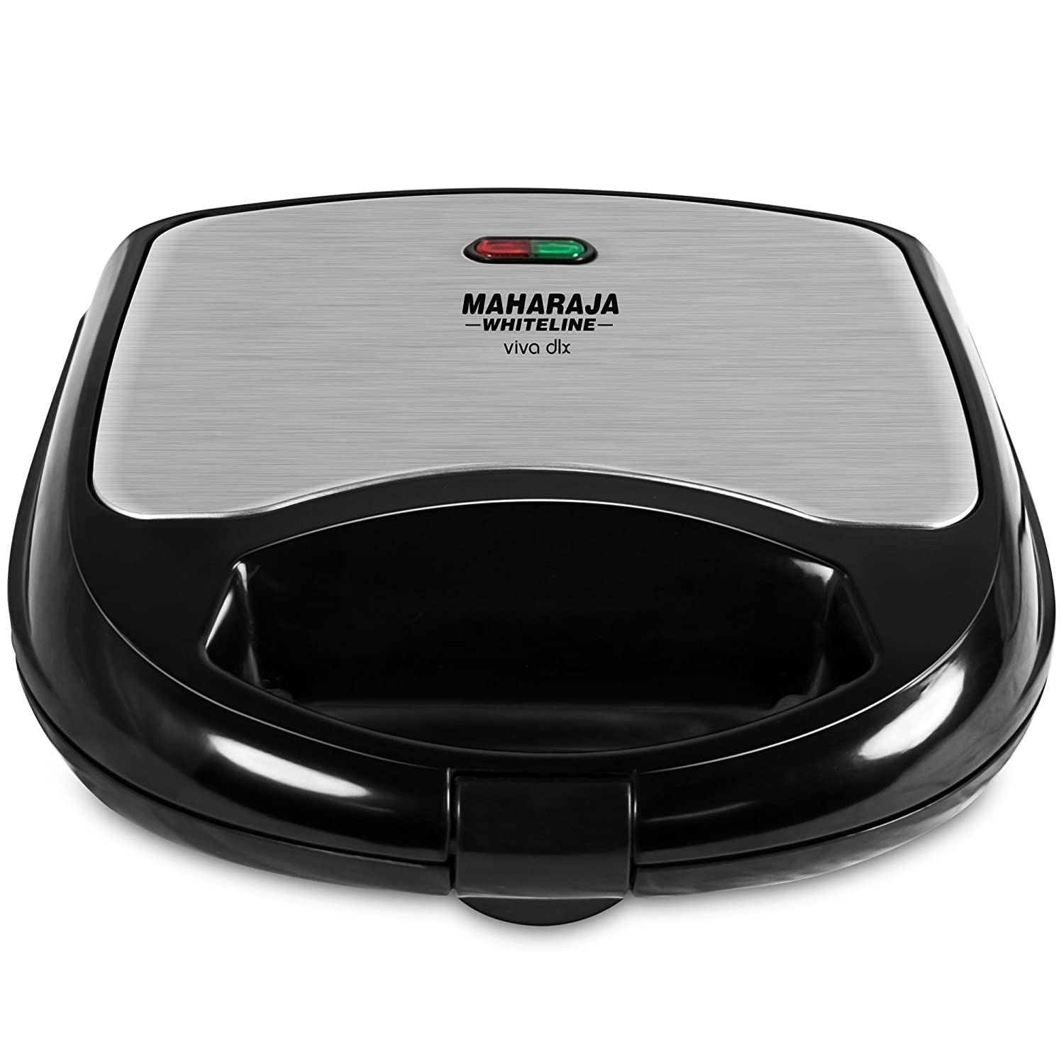 Maharaja Whiteline Viva DLX 700-Watt Sandwich Toaster (Premium Black and Silver)