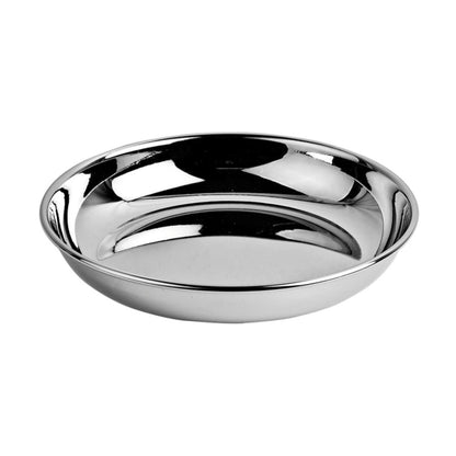 Bengani Stainless Steel Round Bottom (R.B) 22 Gauge Halwa Plate - 6.5 Inch - 4