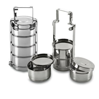 BENGANI Bombay Tiffin with Plate Stainless Steel