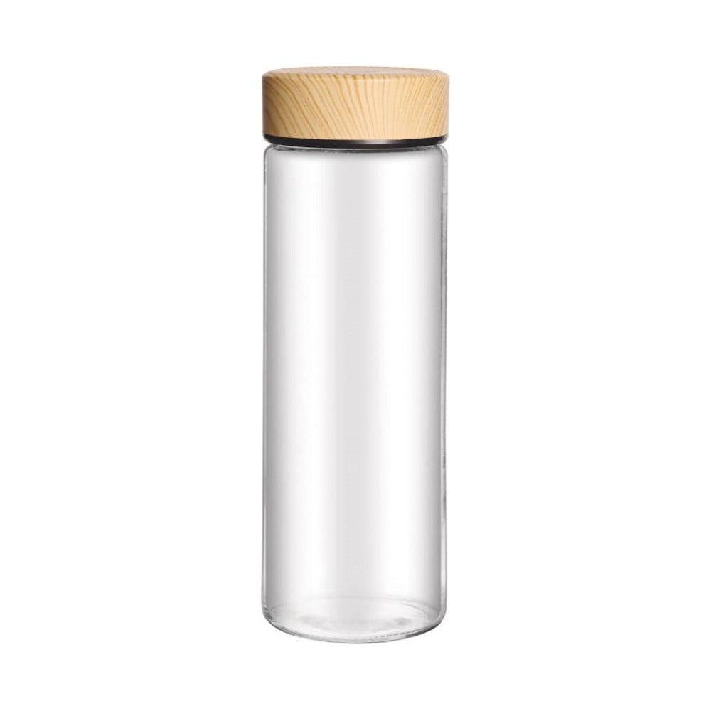 Treo Borosilicate Woody Crysta Glass Bottle - 1