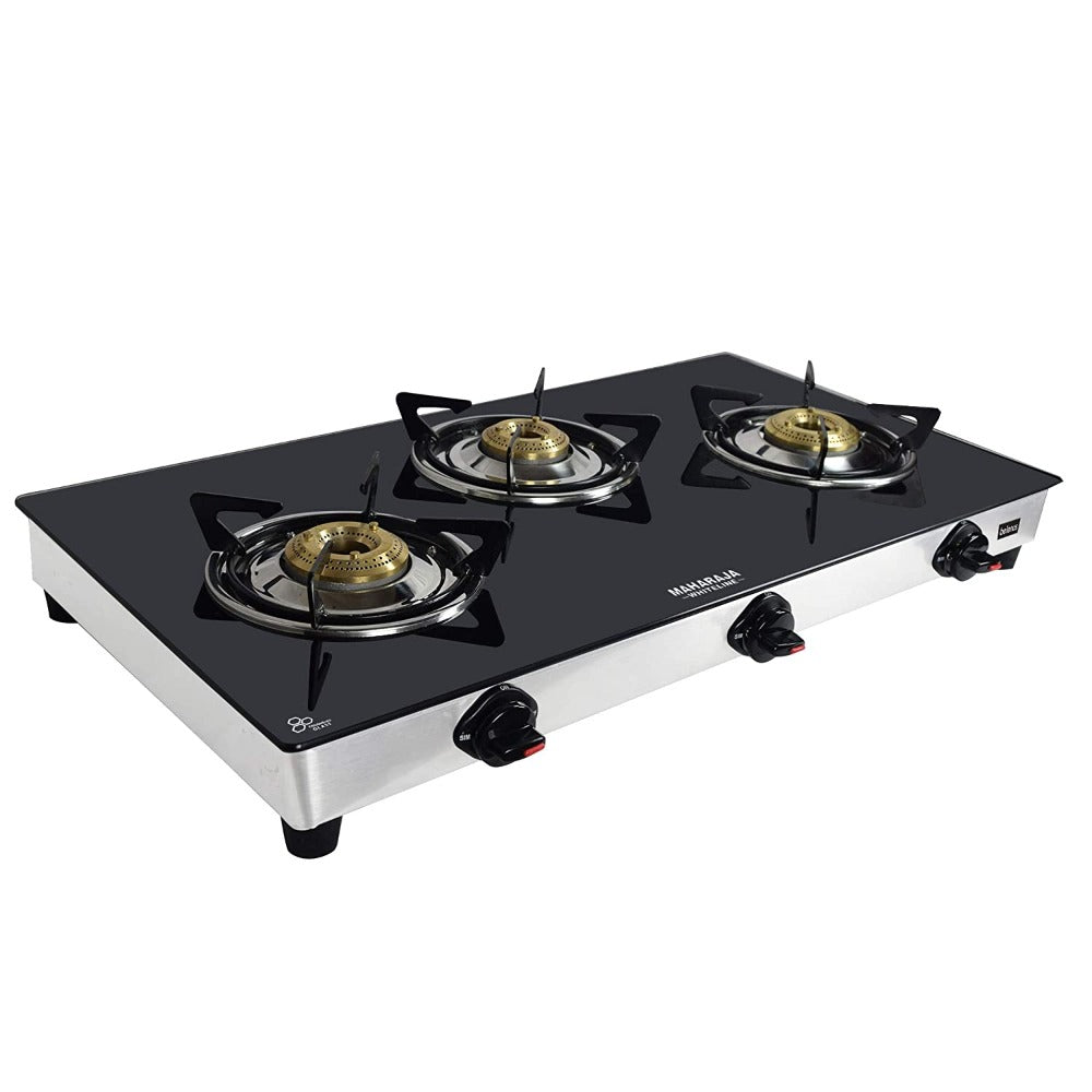 Maharaja Whiteline Belenus 3 Burner Glass Top Gas Stove - 3