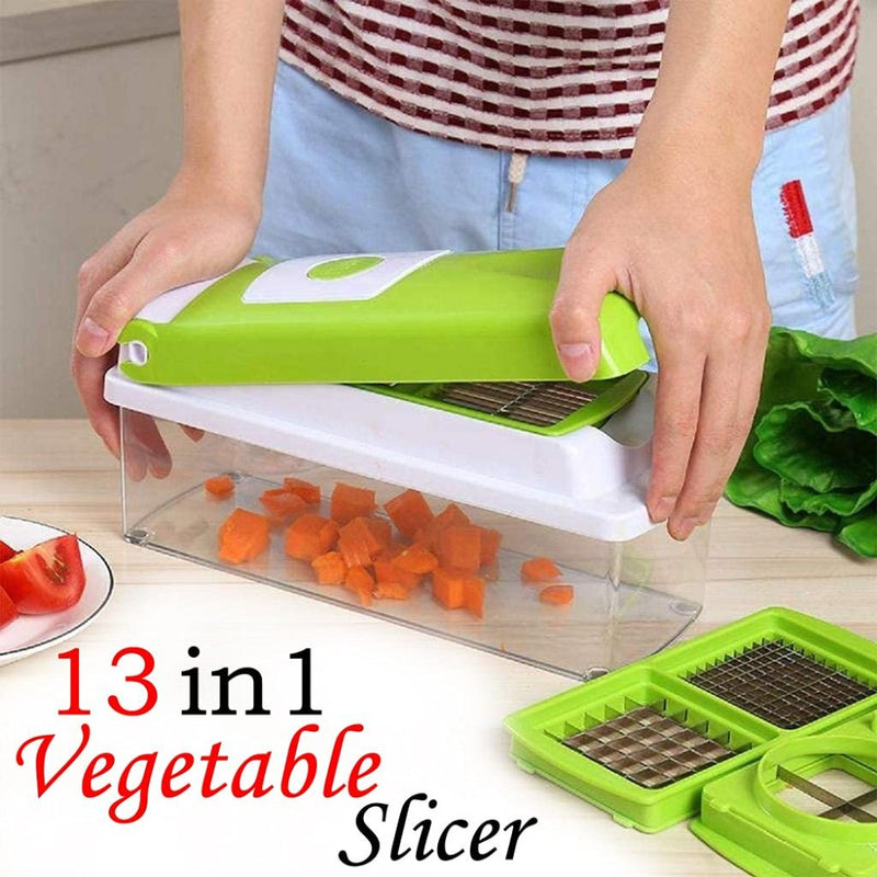 Nicer Dicer Plus 12-in-1 Vegetables Cutter, Fruit Slicer, Vegetables  Peeler, All-in-One Vegetables & Fruits Slicer, Peeler & Grater