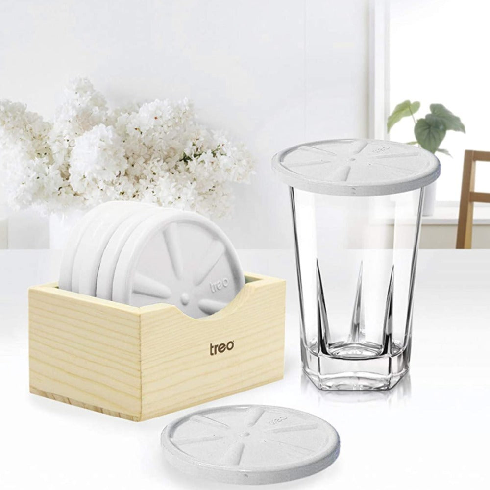 Treo Lid Cum Coaster with Wooden Stand - 13 on www.rasoishop.com