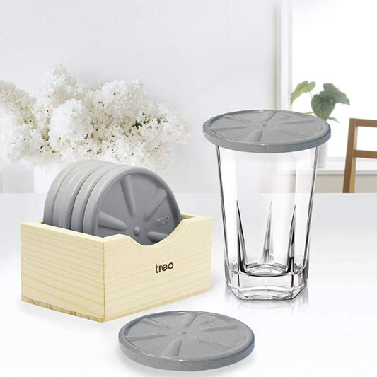 Treo Lid Cum Coaster with Wooden Stand - 13 on www.rasoishop.com