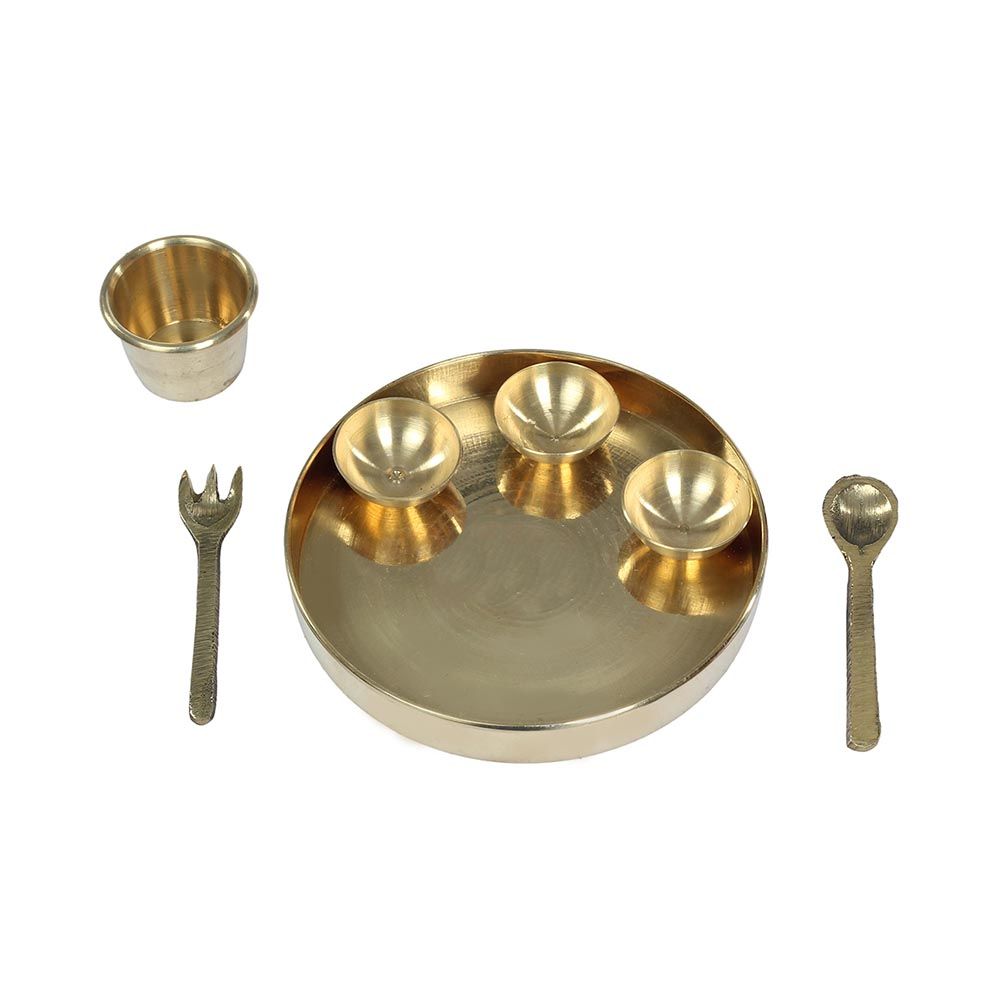 Desi Toys DT-KP-306 Brass Dinner Plate Toy