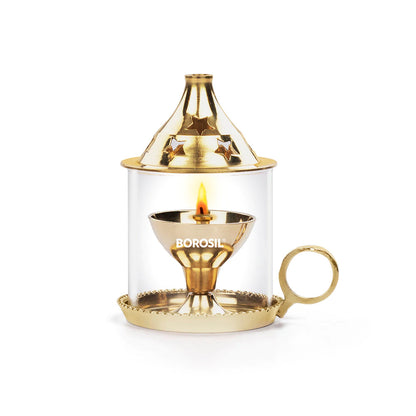 Borosil Brass Mangal Small Akhand Diya - 2