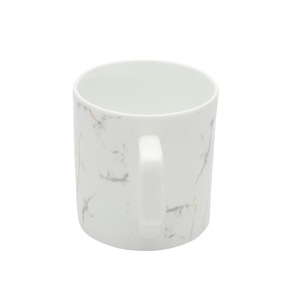 Clay Craft Marble Monochrome 220 ML White Gold Coffee & Tea Mugs - 5