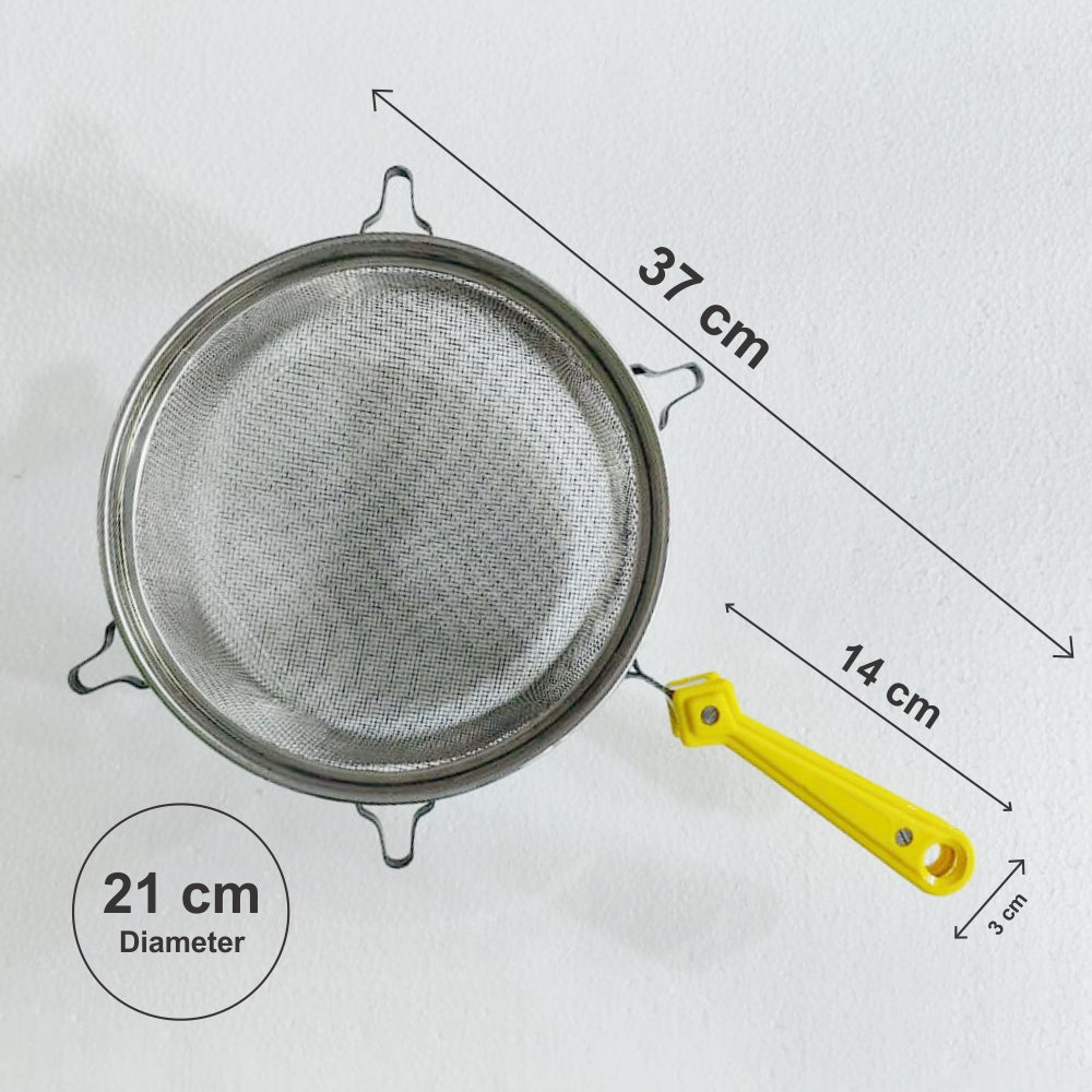 Softel Stainless Steel Heavy Handle Juice & Soup Strainer - 4