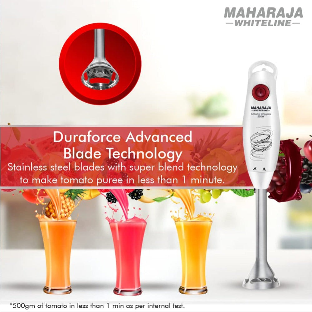 Maharaja Whiteline Turbomix King Plus 250 Watt Hand Blender - 8