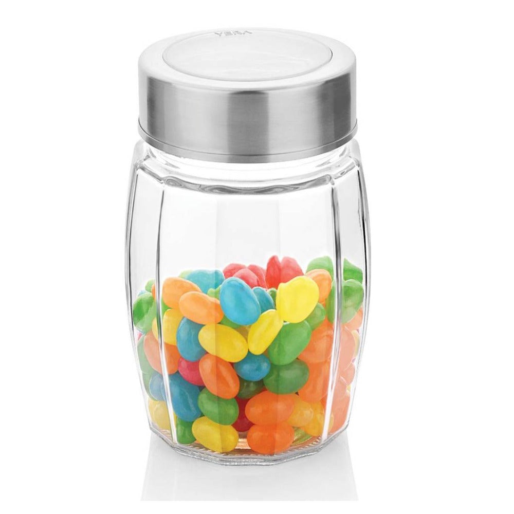 Yera X-Series KBM Glass Storage Jar with Steel Lid - 1100 ML - 5