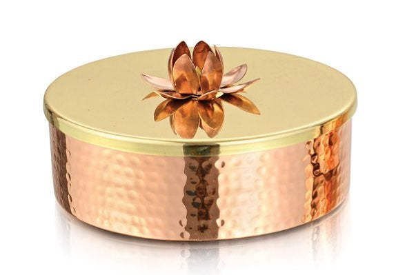 LaCoppera_Hammered_Copper_Decorative_Flat_Container_T200H2_La014-1