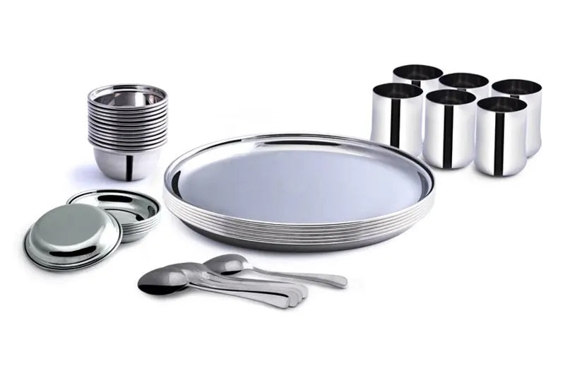 Mirror 14" Kanchan Bogi 36 Pcs Dinner Set - Plain